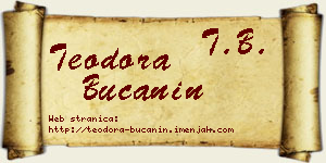 Teodora Bučanin vizit kartica